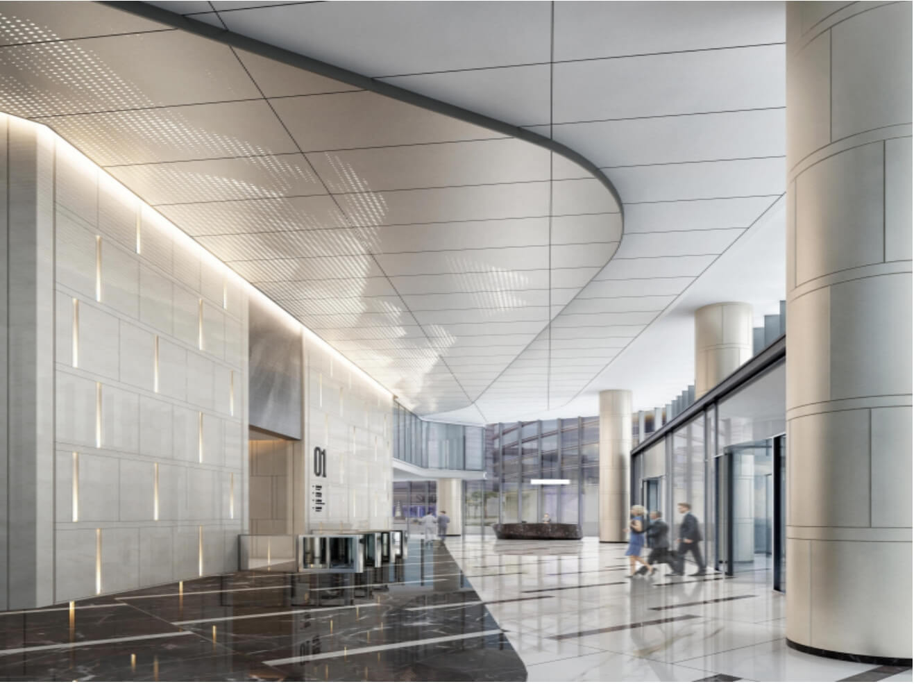 Perfect Golden Eagle Plaza Office Building Lobby